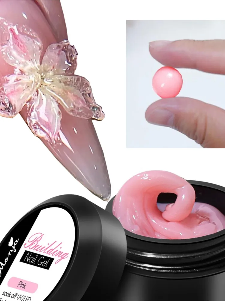 15 ml clair antiadhésif main Extension Gel vernis à ongles 3D façonnage Nail Art solide laiteux gelée rose Gel pour faux ongles manucure Gel * (