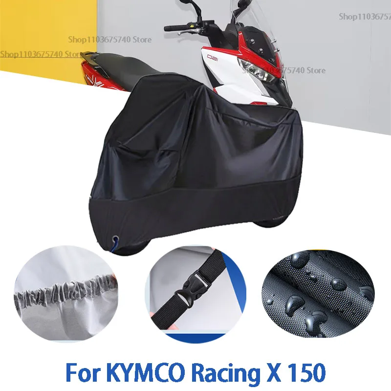 

Motorcycle Full Covers For KYMCO Racing X 150 Car Outdoors Sun Protection Dust No Ear Thickened Oxford Clothcover Accessories