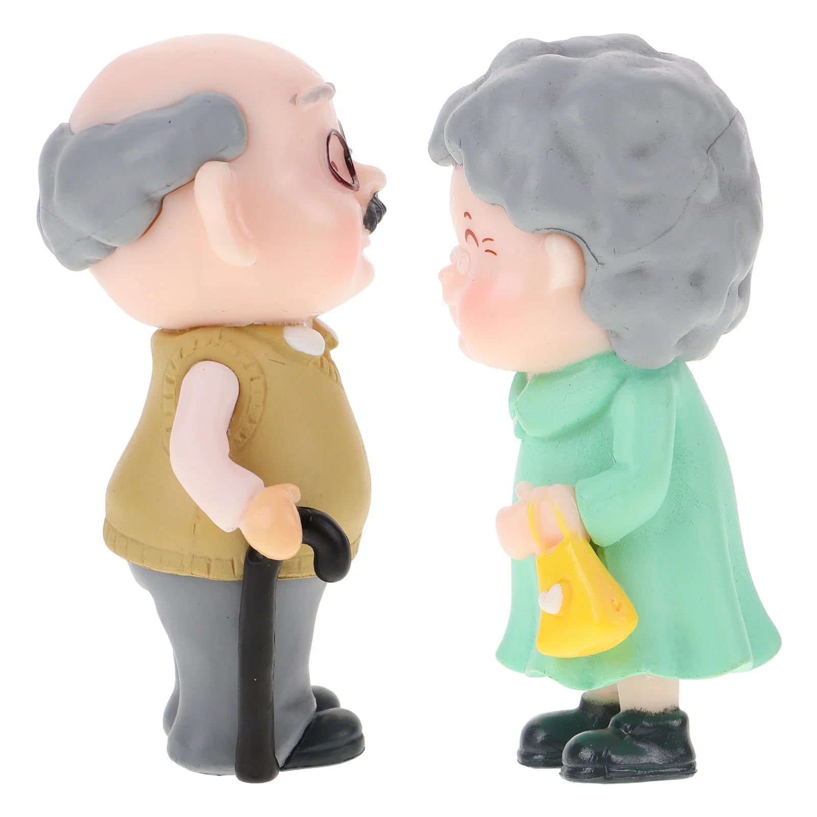 

Ornament Couples Ornaments Cake Old Topper Decor Pastry Elderly Decorations Anniversary Figurine Miniature Figurines