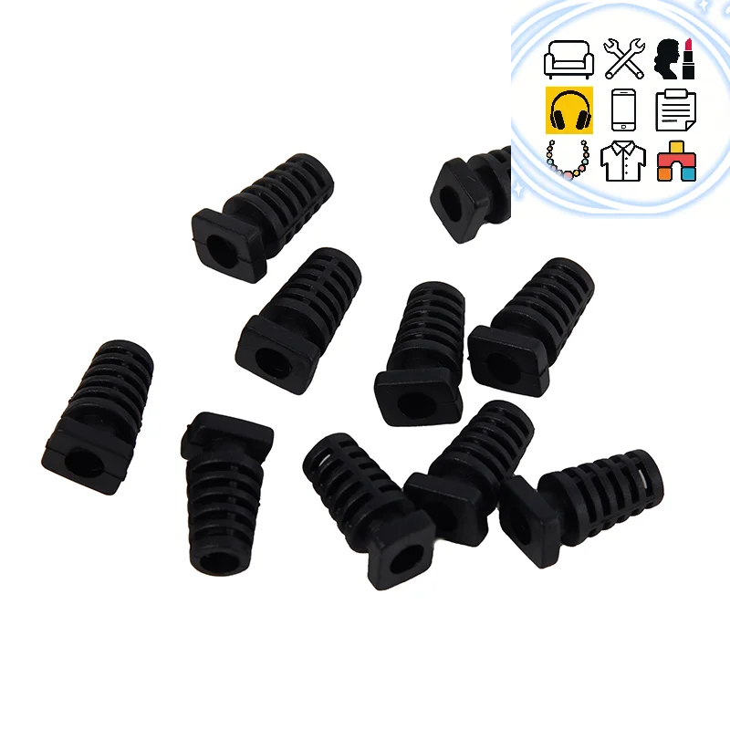 

10pcs 4.1mm Cable Gland Connector Rubber Strain Relief Cord Boot Protector Wire Cable Sleeve For Power Tool Cellphone Charger