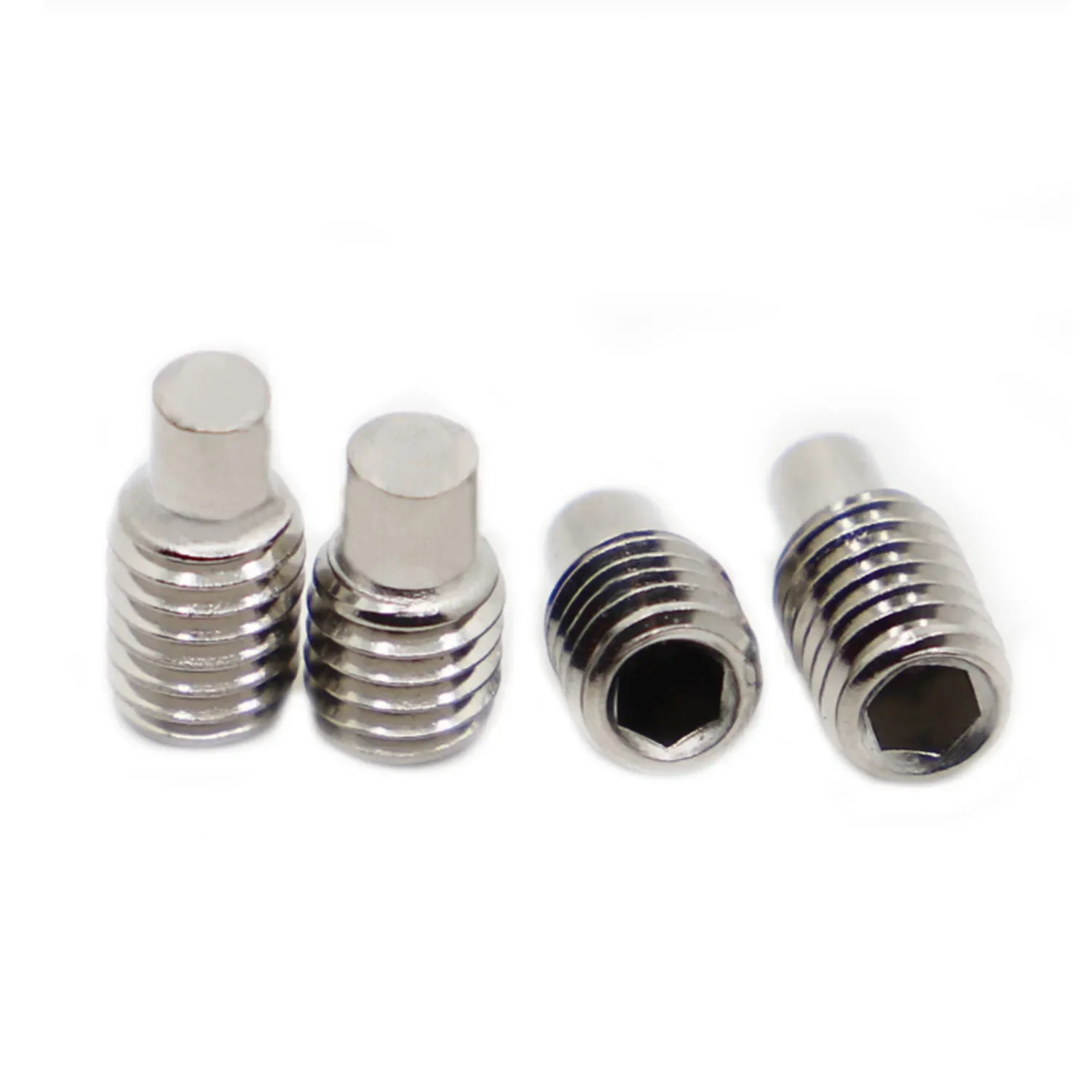 GB97 DIN915 304 stainless Steel Terminal Grub Convex End Screw Hexagon Socket Set Screws With Dog Point M3 M4 M5 M6 M8