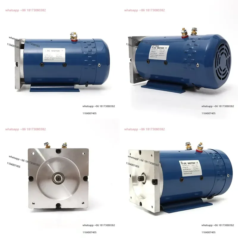 48V60V72V electric cleaning and sanitation vehicle tailboard power unit oil pump nine tooth spline 1.3KW DC motor