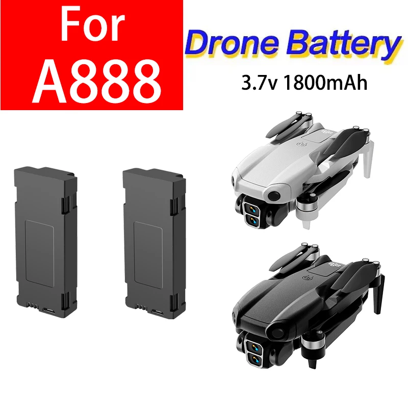 Batterie LiPo 3.7V 1800mAh Pour Drone E88, E88MAX, E525, E99, K3 - Batterie De Rechange RC Avec Protection Multiple