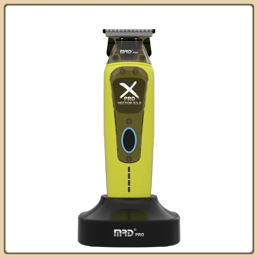 

MRD X PRO HAIR CLIPPER, аккумуляторный триммер для волос с векторным двигателем и интуитивно-регулированием крутящего момента, 8000-13000 об/мин, с зарядной базой