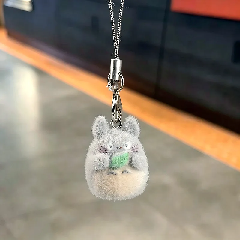 Flocked Small Doll Pendant Keychain Cute Chinchilla Mobile Phone Hanger Decorative Pendant Cartoon Plush Schoolbag Accessory view 2