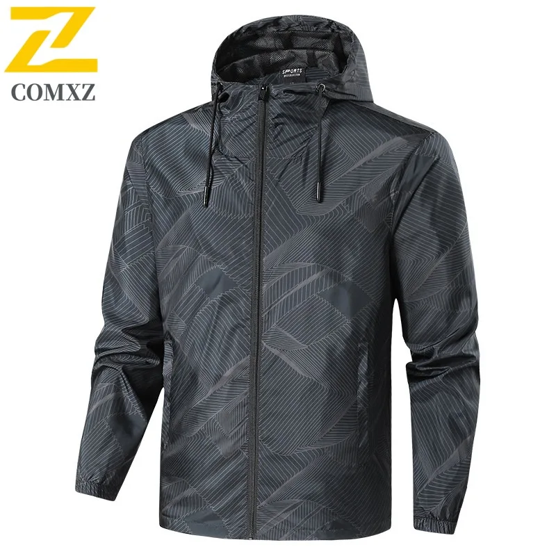 

COMXZ классическая куртка высокого качества с капюшоном, мужская уличная альпинистская долговечная мотоциклетная куртка, легкое осеннее пальто для городской улицы