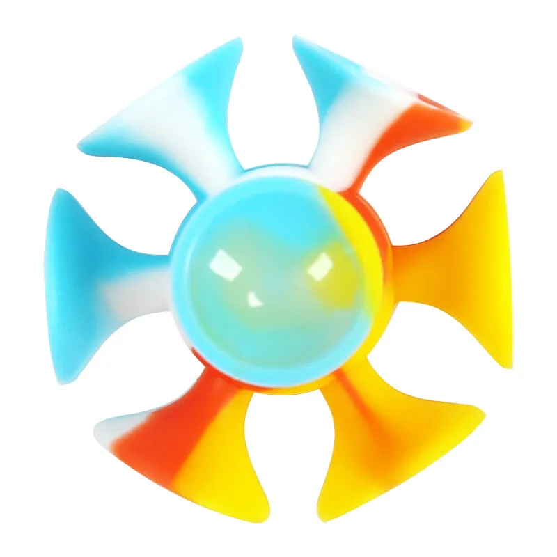 Spinner sensoryczny silikonowy EDC, zabawka antystresowa, obrotówka na palec, gyro dla dzieci, ADHD, dziewczynki