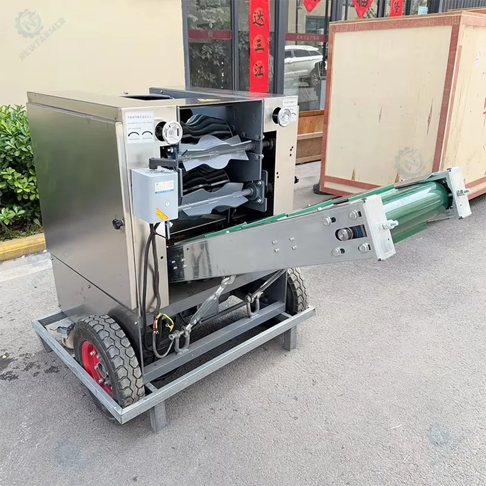Automatic Coconut Husking Machine Mobile Wheel Base High Efficiency Coconut Peeler for Fruit Production Line