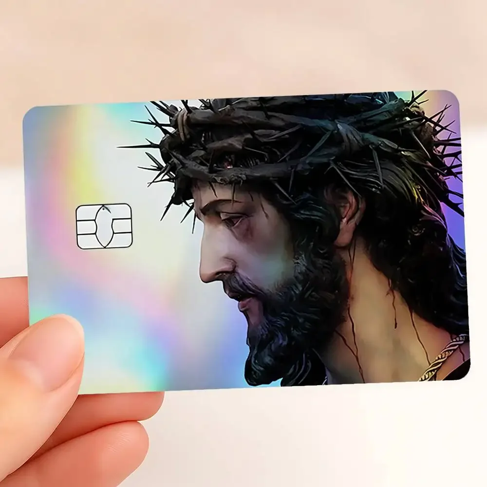 Cristo Jesus Laser Reflective Card Skin Sticker For Debit Credit Card