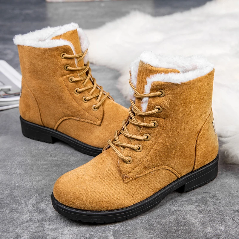 Snow Women Boots New Shoes For Women Platform Shoes Woman Fur Keep Warm Boots Ladies Soft Plush Winter Shoes Women Botas Mujer