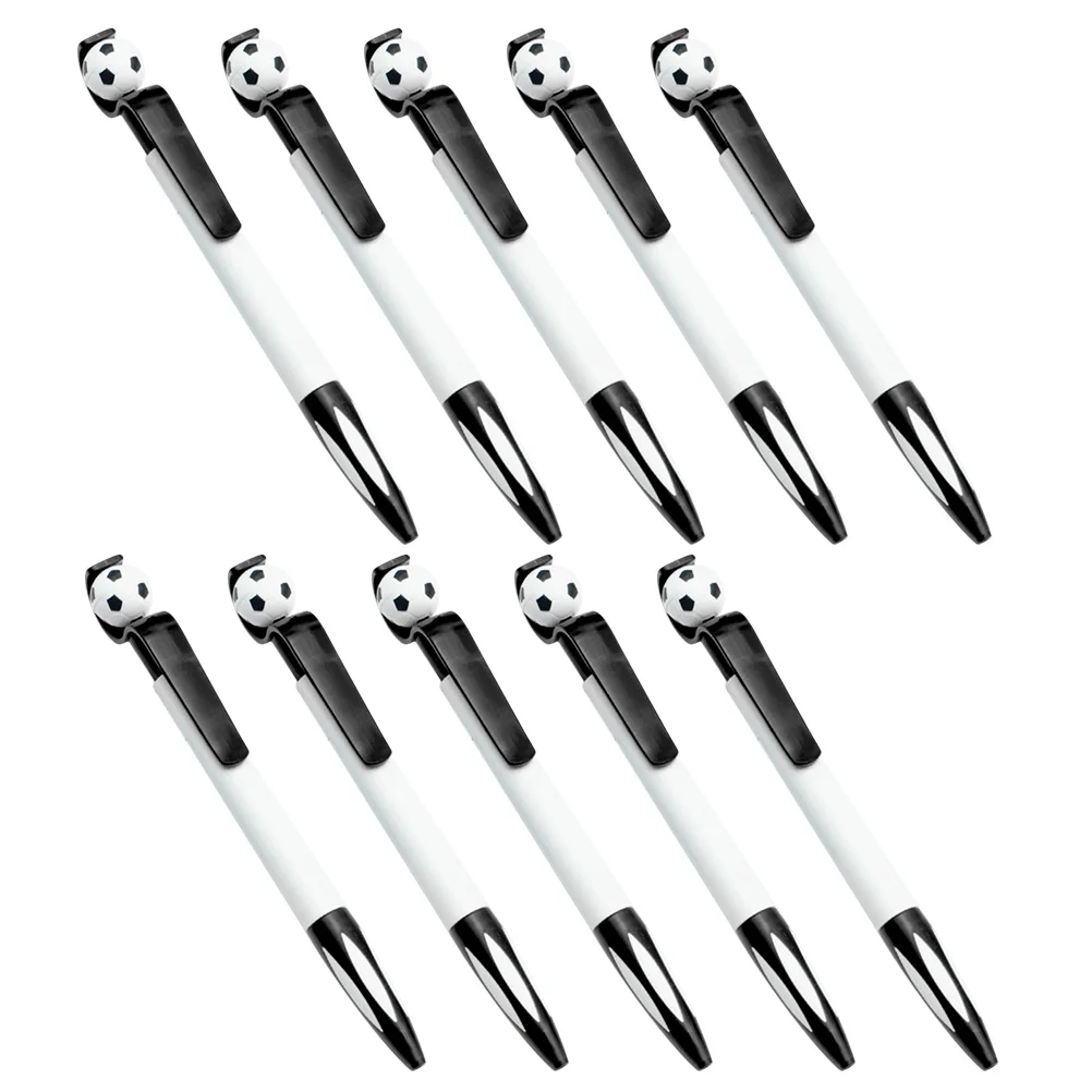 

10pcs Football Ballpoint Pens Creative Retractable Pen For Students School Office Writing Drawing Portable Smooth Cartoon