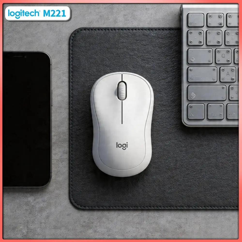 Logitech M221 Wireless Silent Mouse - Noise Block System, USB Plug-and-Play, Smooth Glide, Students Office Travel Fans