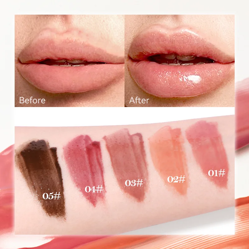 Hidratante Lip Glaze Balm, Ginger Mint, Lip Glaze, Lip Gloss, Hidratante, Diluindo Lip Lines, Anti-secagem Lip Balm