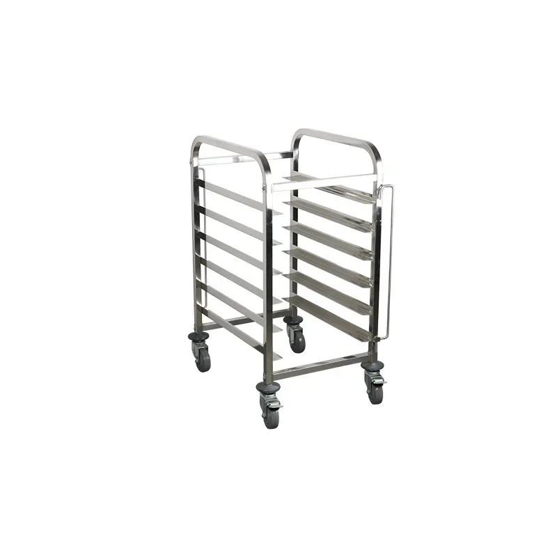 

Single Row Bakery Cart 15 Layers 16 Layers Stainless Steel Disassembly Baking Toast Rack Kitchen Dining Cart Stainless Steel Pie