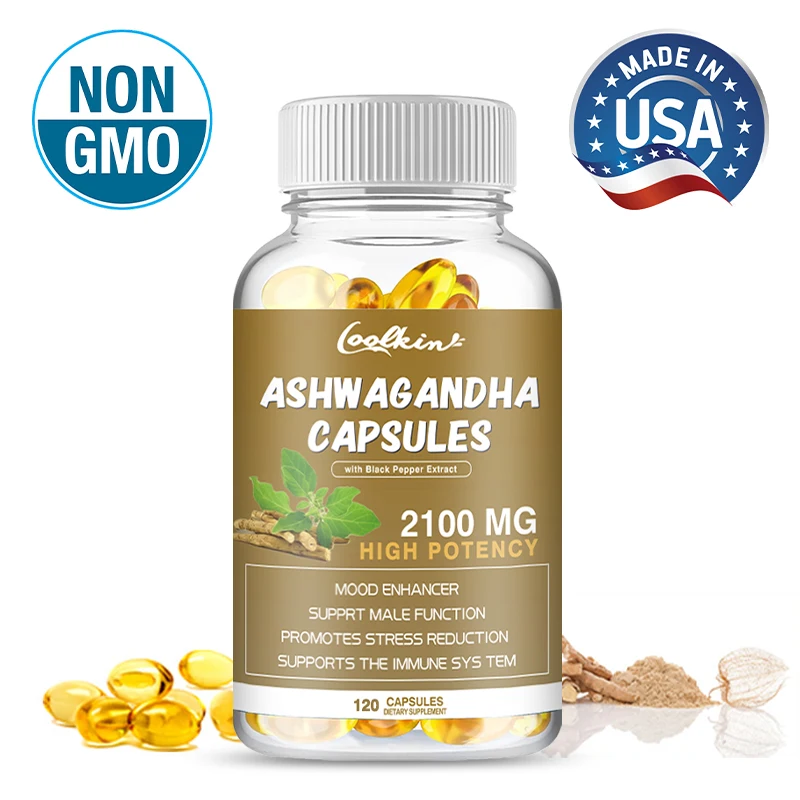 Ashwagandha Extract Capsules - Stress Relief & Sleep Support Supplement - Supports Balanced Energy Levels & Positive Outlook