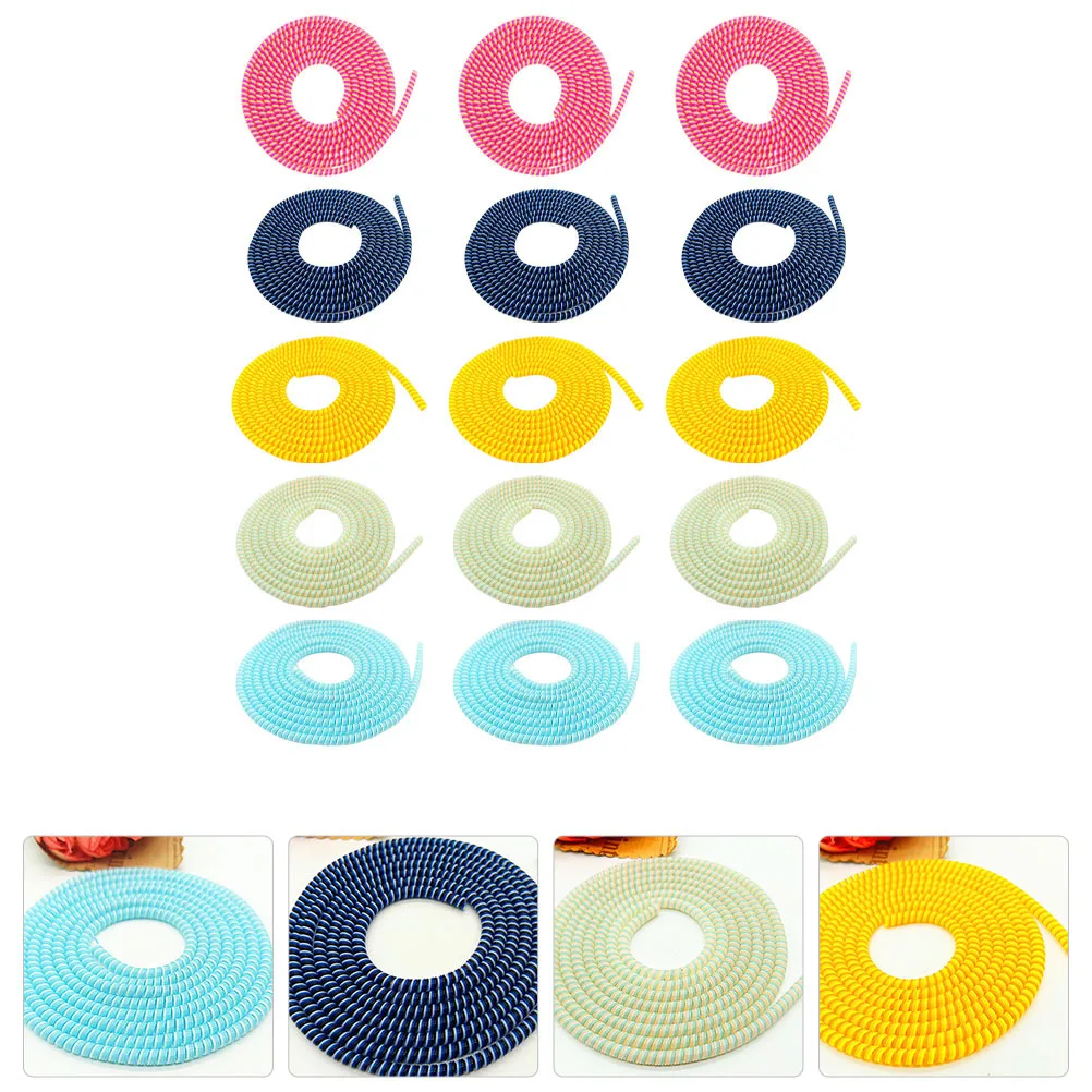 

15Pcs Cable Protector Sleeve Waterproof Wire Organizer Tool for Data Cord Protection Cable Management