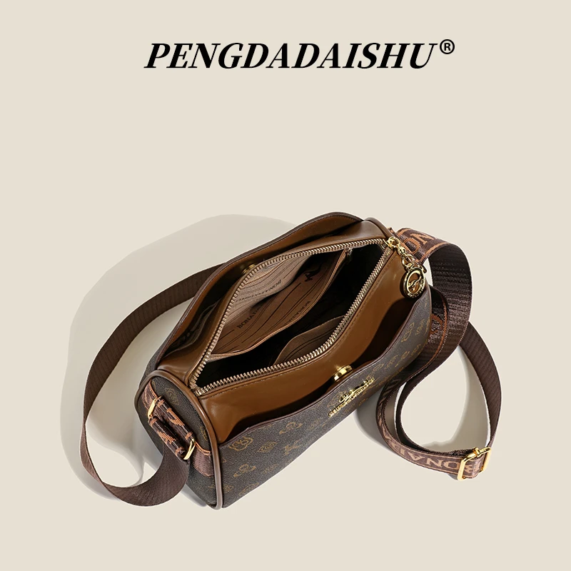 حقيبة نسائية ثلاث طبقات بسعة كبيرة، حقيبة كروس قابلة للتعديل، حقيبة نسائية بنمط جديد، حزام عريض، مناسبة لمنتصف أ #3