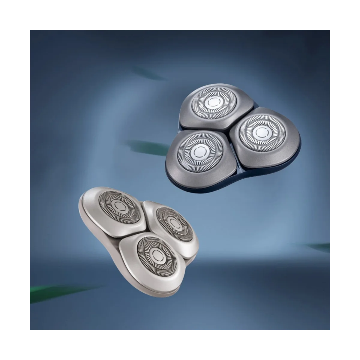 A14G-For S101 ماكينة حلاقة كهربائية استبدال شفرة أداة تهذيب اللحية ماكينة حلاقة الشعر استبدال الرأس-رمادي + فضي