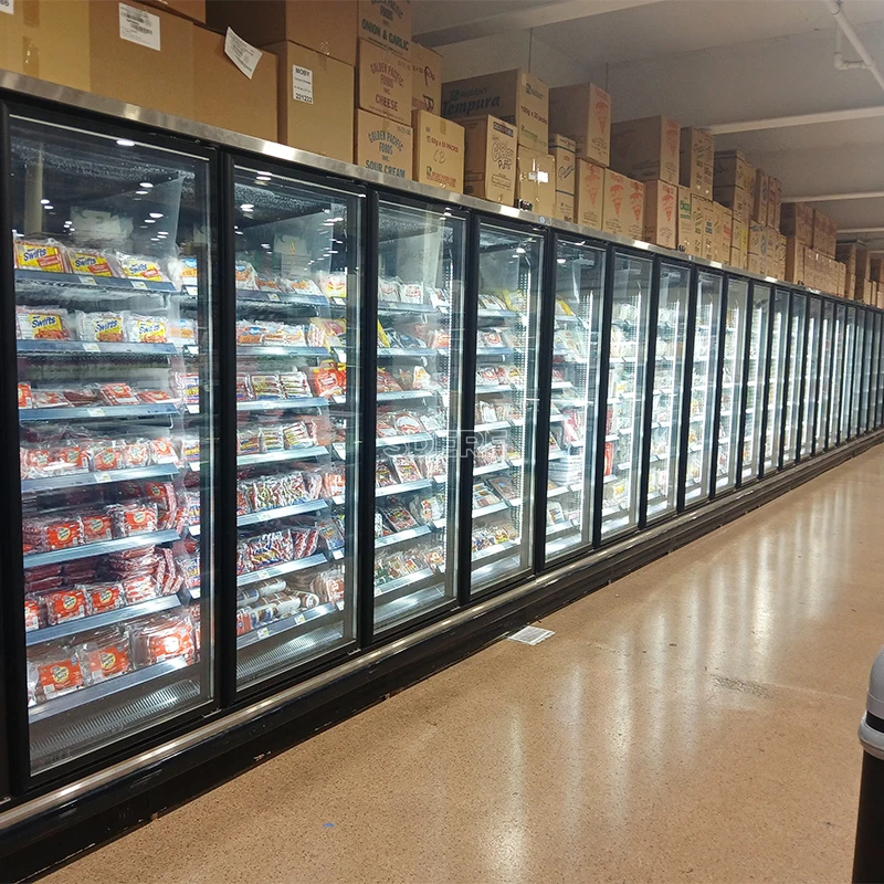 Customized Upright Chiller Freezer Commercial Glass Door Refrigeration Equipment Professional Grade Cooling System