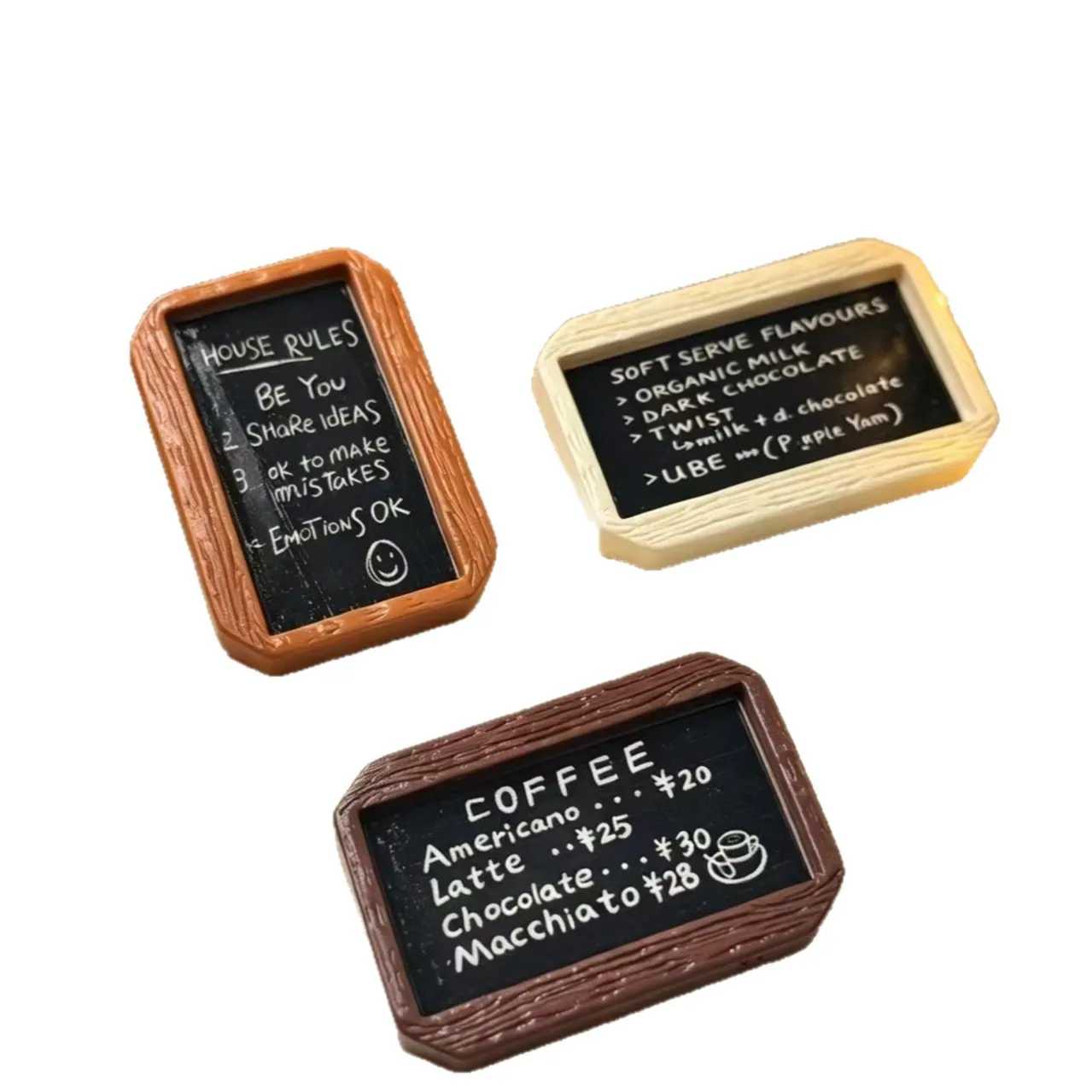 Mini Chalkboard Resin Ornament DIY Miniature Scene Decor Simulation Blackboard Dollhouse Accessory Micro‑Landscape Layout Prop - view 5