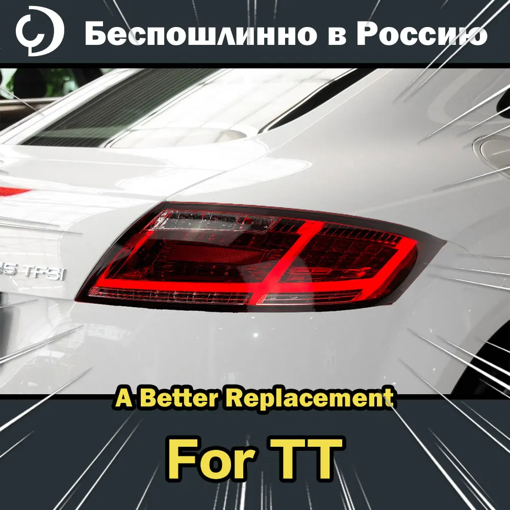 AKD Car Styling Taillights for Audi TT Taillight 2006-2013 LED Tail Light DRL Fog Lights Turn Signal Rear Reverse Brake