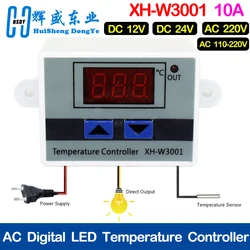 XH-W3001 Digital Control Temperature Microcomputer Thermostat Switch Thermometer New Thermoregulator 12/24/220V