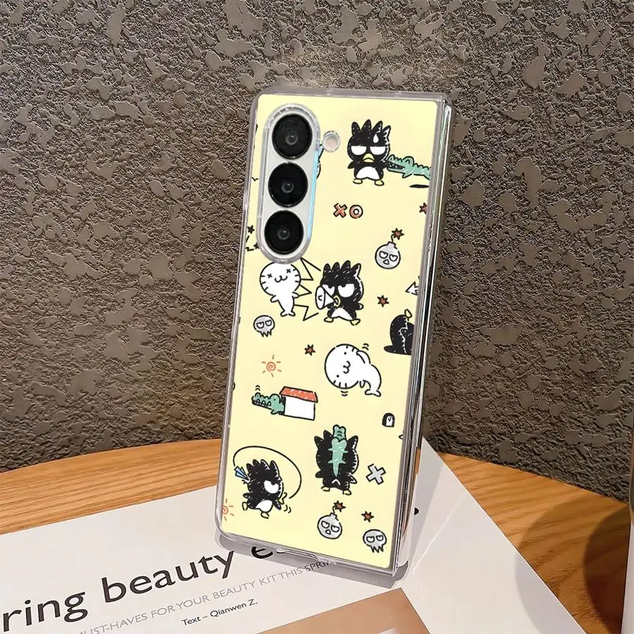 حافظة لهاتف سامسونج جالاكسي Z فولد 7 6 5 4 3 ZFold3 ZFold6 ZFold4 ZFold5 ZFold7 غطاء هاتف ناعم شفاف سانريو شيري هالو #2