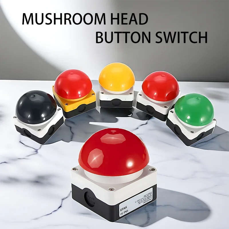 1/5/20 Pcs Mushroom Head Button Switch EFAK Ball Type Foot Racket Judge Racket Light Trigger Button Waterproof One on One Off