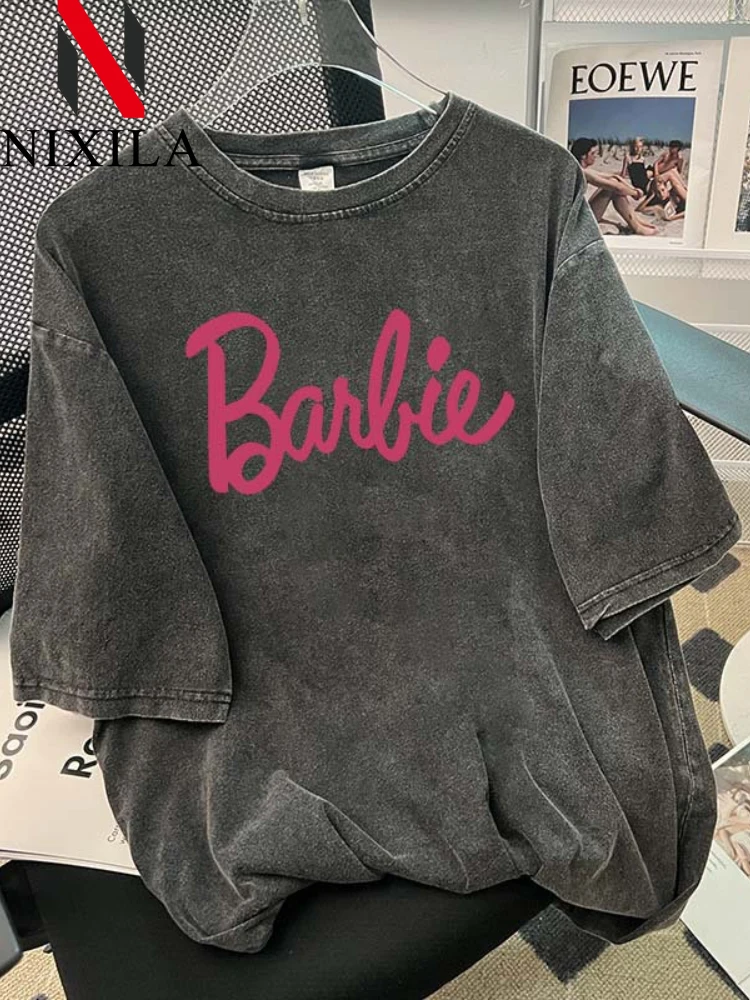 

New in Spring Summer Short Sleeve Women's Oversize T-shirt Vintage Printed T-shirt for Women Casual Loose O-Neck Distressed Top