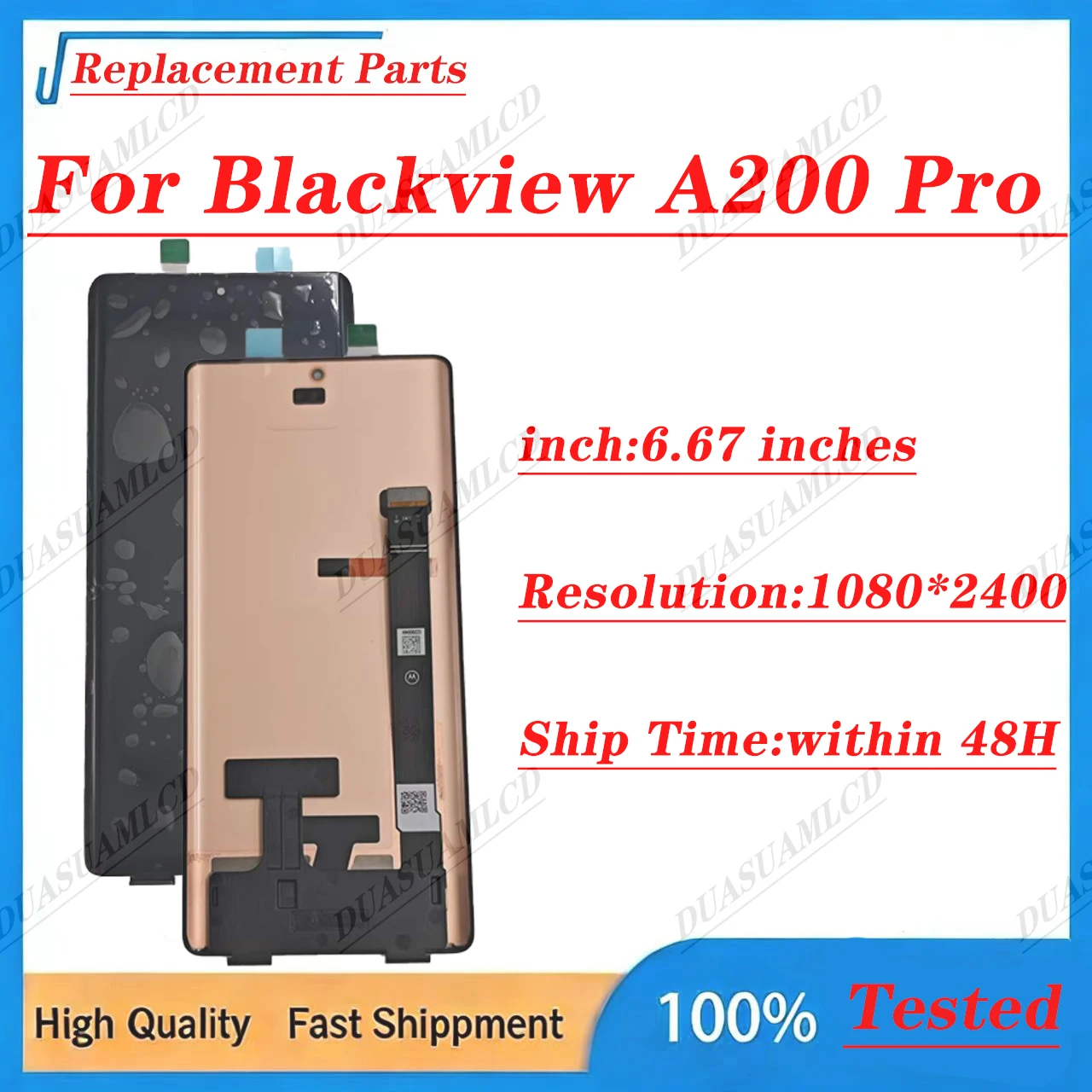 For Blackview A200 Pro Screen Assembly Durable And High-Quality Mobile Phone Repair Part120Hz Dynamic Refresh Rate6.67