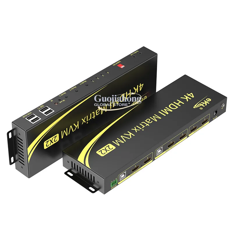 

eKL-212HN Multiple USB interfaces Support wireless keyboard and mouse 2 in 2 out HD&MI KVM dual screen switcher 4K