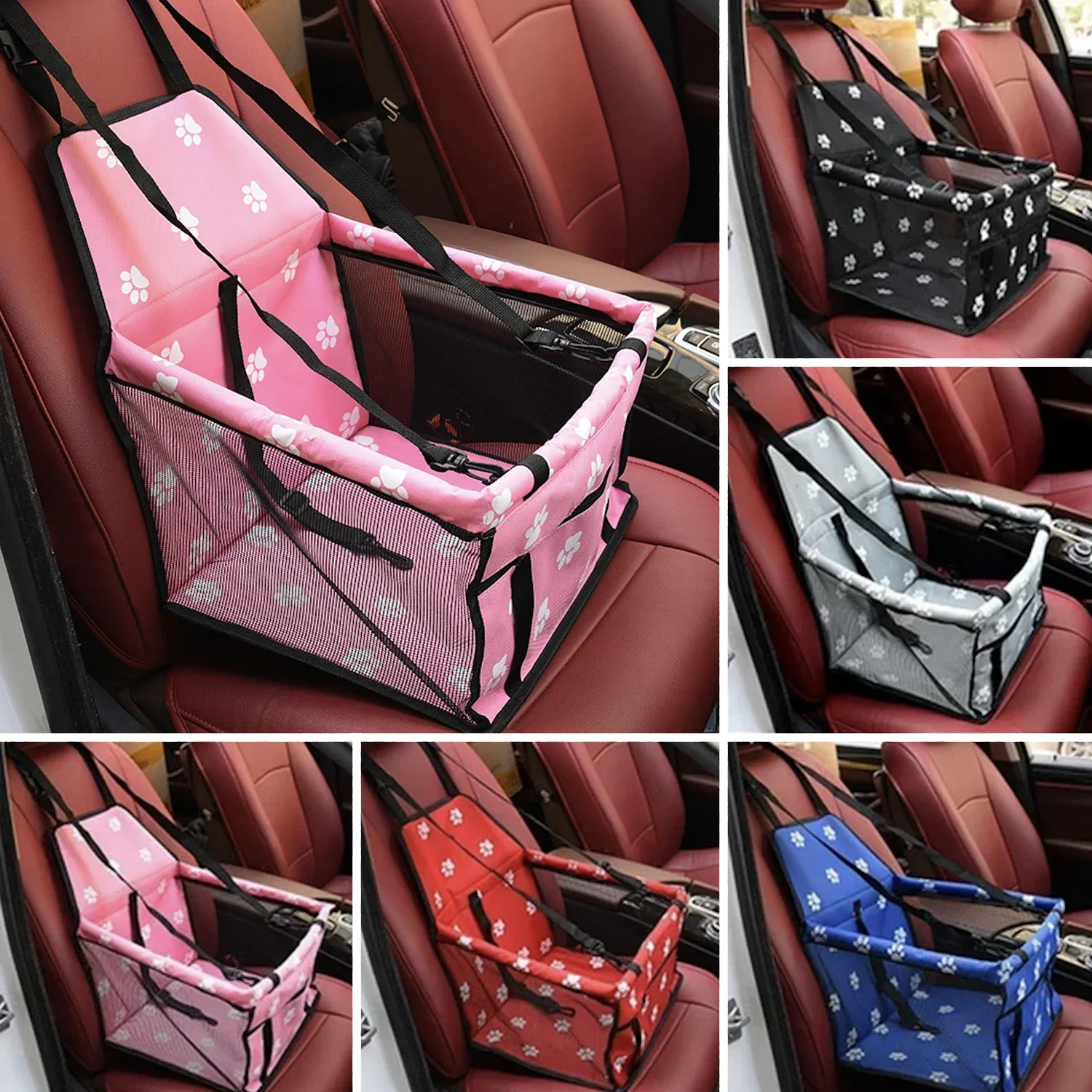 Pet Dog Car Seat Covers Containable Cat Bags Puppy Carrier Car Seat Protector Waterproof Breathable Hammock Pet Dog Accessories