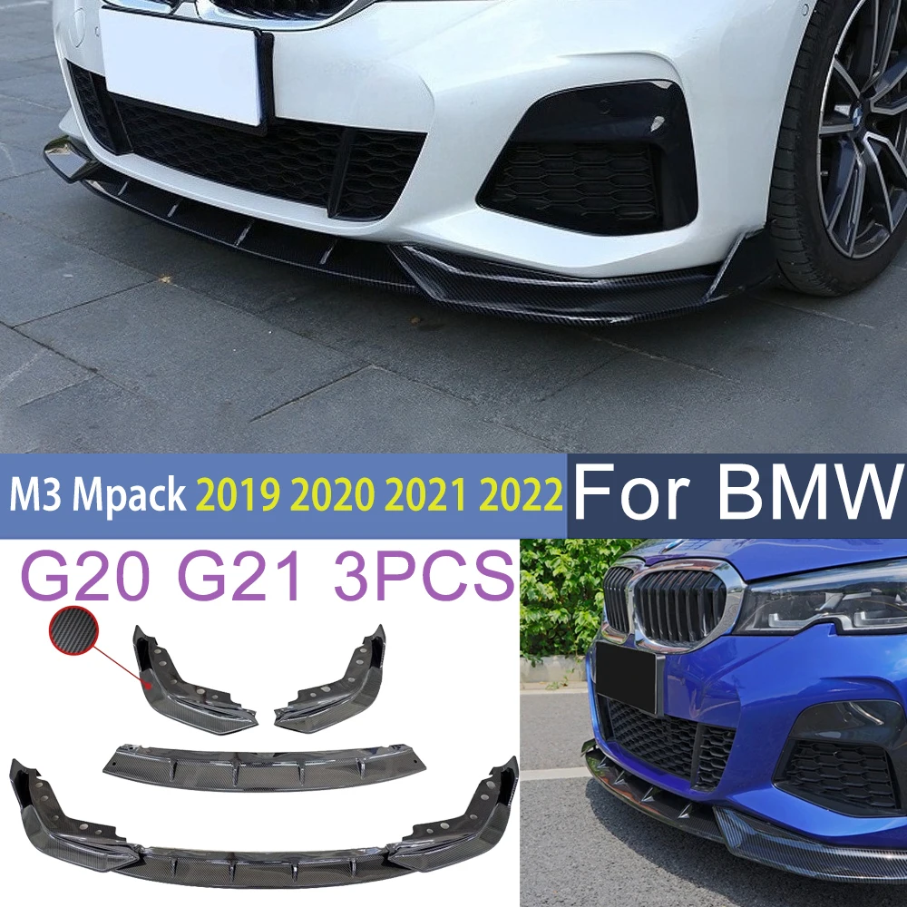 

Front Bumper Lip For Bmw M3 Mpack G20 G21 2019 2020 2021 2022 Splitter Spoiler Diffuser Auto Accessories Modification Exterior