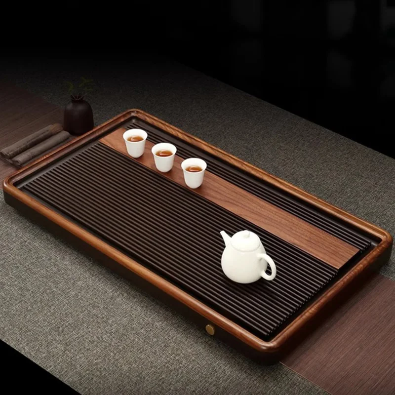 

Coasters Hospitality Tea Tray Wooden Vintage Rectangle Drainage Table Tea Tray Office Vceremony Rectangle Bandejas Home Products