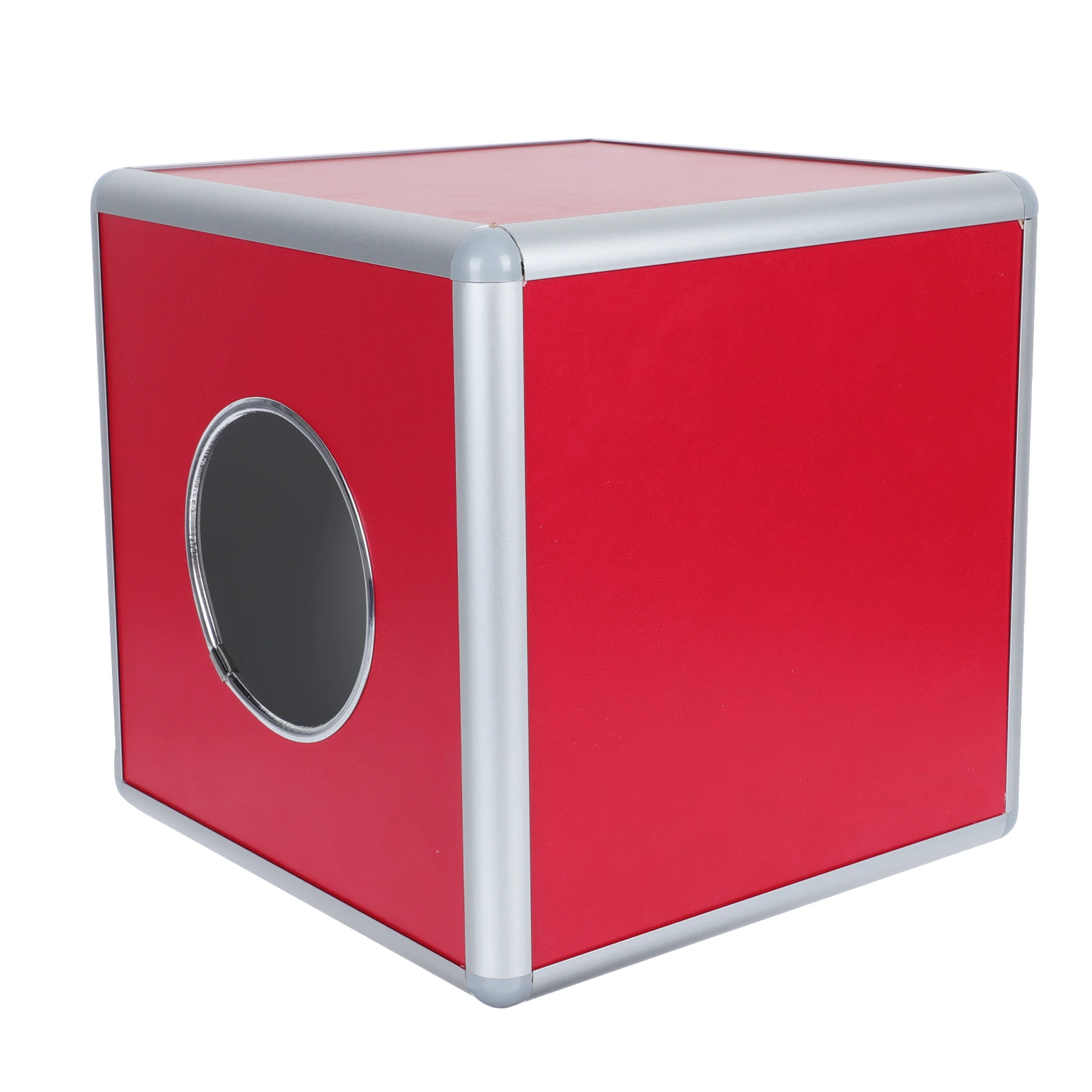 

1Pcs Lottery Box Draw Box Aluminum Alloy Large Capacity Transparent Storage Bin Promotional Raffle Charity Donation Holder