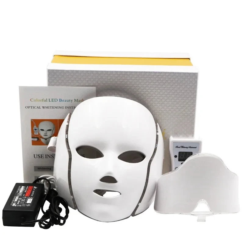 LED photon Beauty Meter 7 couleurs LED masque photonique traitement de l'acné neck Beauty LED masque