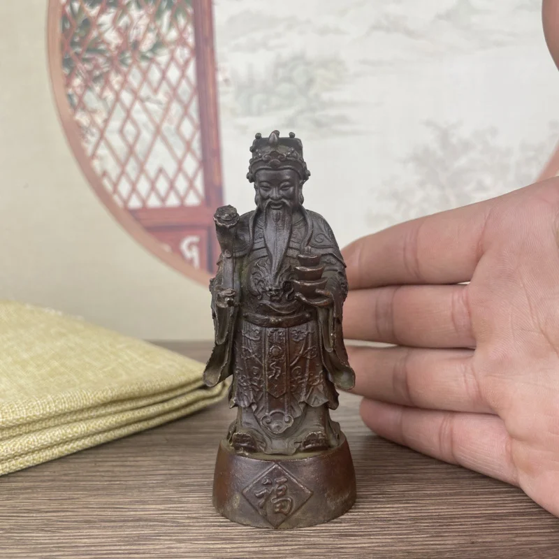 Antique Style Fu Character Yuanbao Figurine Retro Handheld Ruyi Home Office Decoration Craft