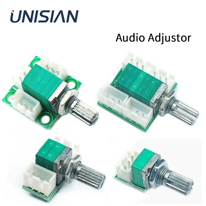 UNISIAN 오디오 커넥터 B50K R09 타입 볼륨 전위차계, 사운드 조절기 제어 어댑터 보드, DIY 앰프용