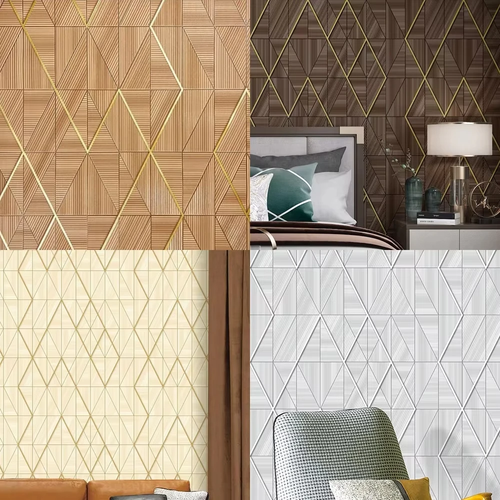 Minimalist Art Style Gold Geometric Texture Wallpaper Living Room Bedroom Study Entrance Background Wallpaper Home Decor обои