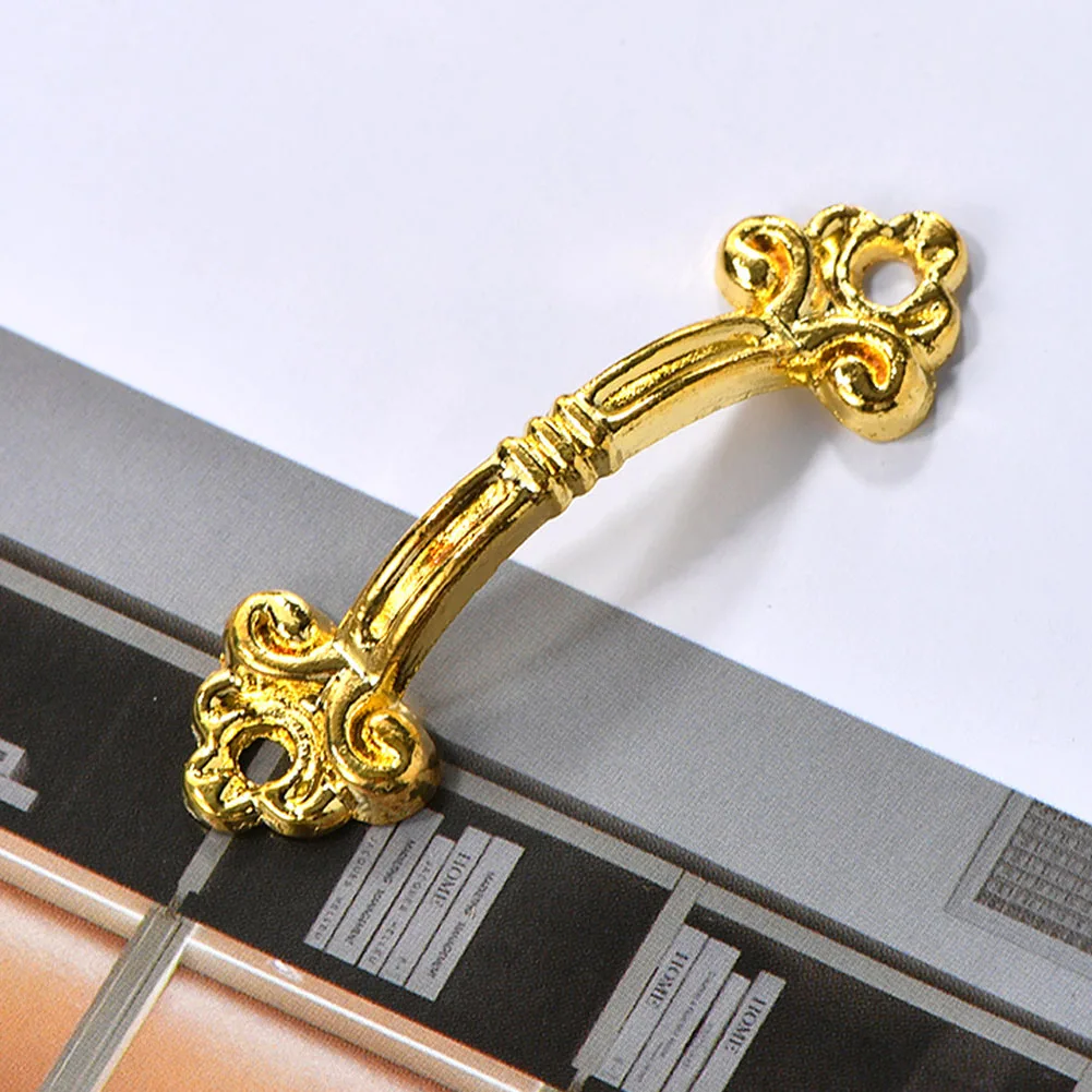 10pcs Cupboard Handle Zinc Alloy Cabinet Door Knob Pulls Bar Handle For Vintage Wooden Boxes Jewelry Boxes Handles Hardware