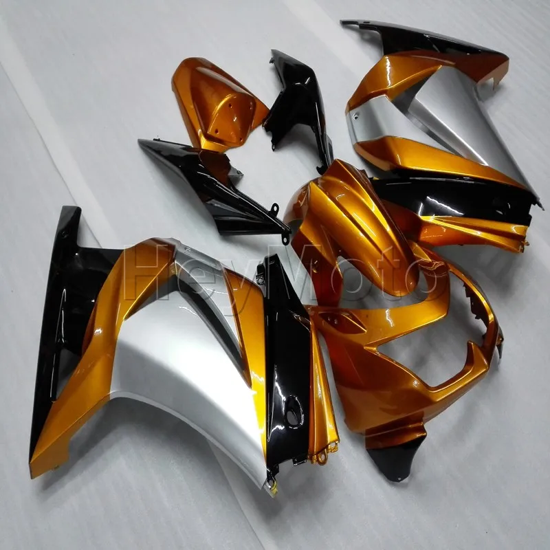 injection Fairings kit for ZX250R EX250 2008 2009 2010 2011 gold silver 08 09 10 11 12 ABS bodywork kit motorcycle fairings