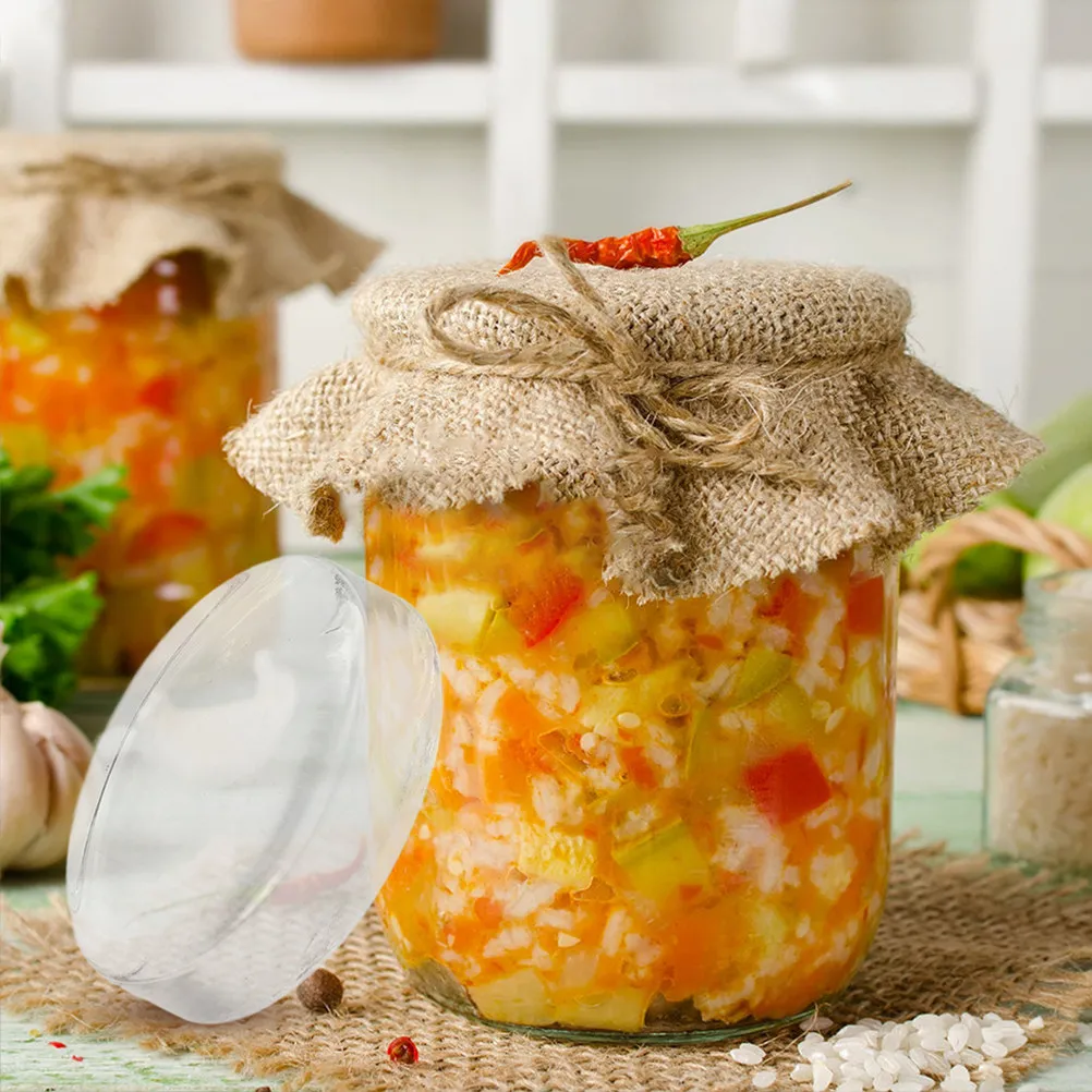 4Pcs Mason Jar Weights Glass Fermenting Discs Heavy Wide Mouth Pickle Weights Kitchen Fermenting Sauerkraut Kimchi Containers - view 6