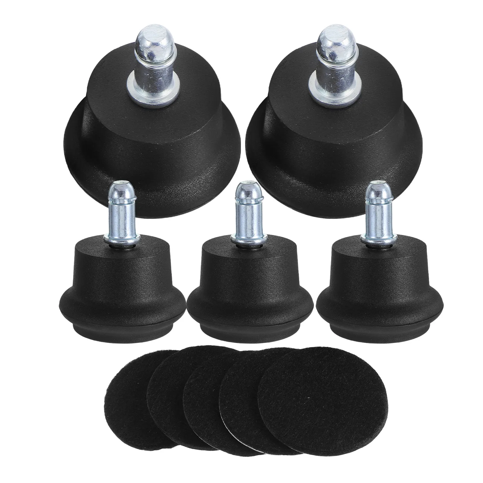 5Pcs Stationary Chair Feet for Office Chair Conversion Anti Slip Stable Glides Floor Protection Suitable Swivel Gaming Executive