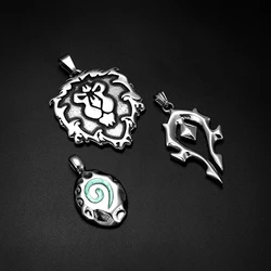 Trend Street Hearthstone Legend Pendant Necklace stainless Steel World of Warcraft Tide Chain Pendant For Men Women‘s Long Chain