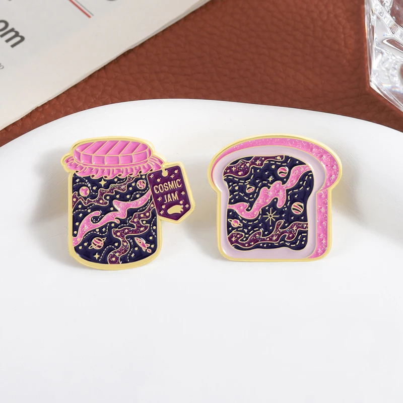 الفضاء نخب غالاكسي المينا دبوس بريق غالاكسي الكونية المربى بروش معدني التلبيب على ظهره شارة الأزياء والمجوهرات والاكسسوارات الهدايا #4