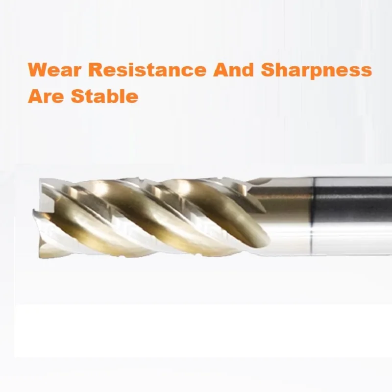 SS Special Carbide Cutter For Cutting Titanium Alloy Milling Cutter With Gold Coating Titanium Alloy