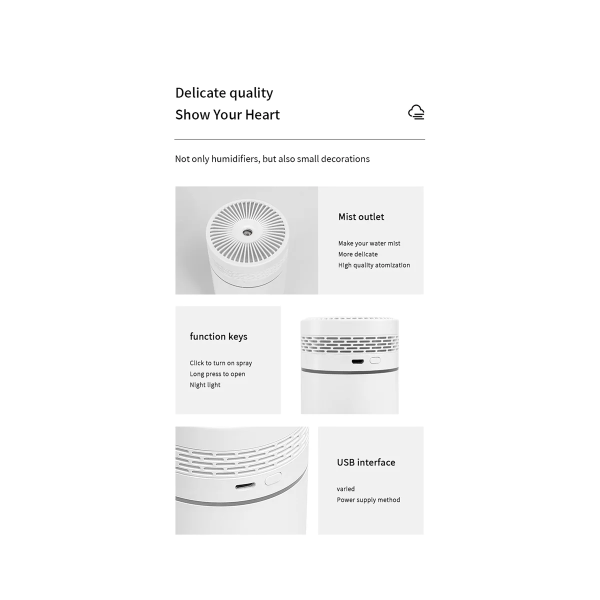 Портативный увлажнитель воздуха 250 мл, ароматерапия, увлажнитель воздуха для дома и автомобиля, распылитель с USB, цвет светодиодный, ночник, Очиститель-C