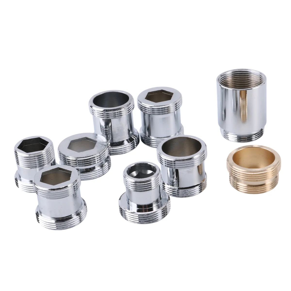 lengthened Kitchen Faucet Adapter 16 18 20 22 24mm To M22 Connector Kitchen Aerator Water Faucet  Bubbler Conversion Fittings