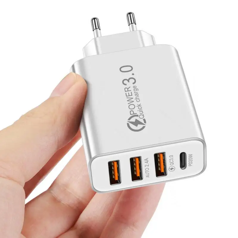 Total Multi 4 Ports Wall Charger USB PD Type C Mobile Phone Fast Charging Wall Adapter For 14 15 S24