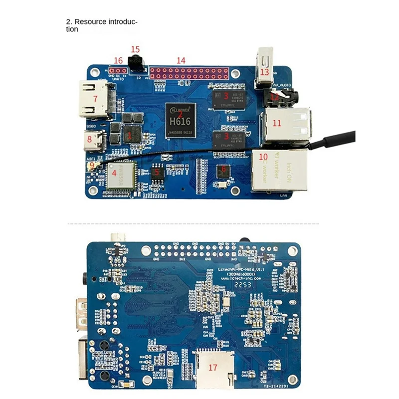 ABMF-LCPI H616 مجلس التنمية DDP3 مجلس التنمية DDP3 64 بت رباعي النواة معالج لينكس/أندرويد